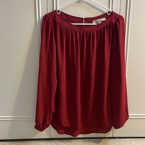 Burgundy Loft blouse size small